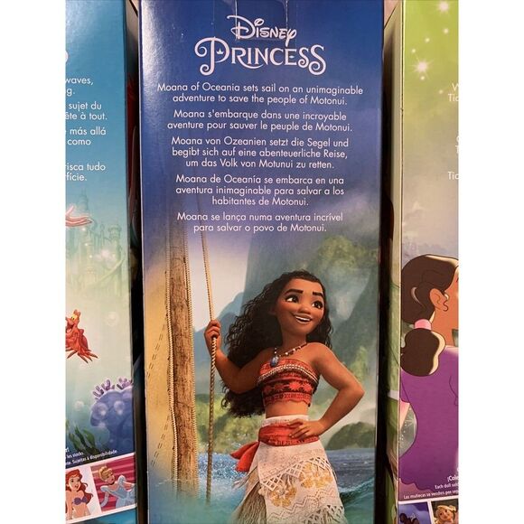 Disney Princess Fashion Dolls Lot of 3 Ariel Moana Tiana 11 In Hasbro NIB 3481 - Picture 8 of 11